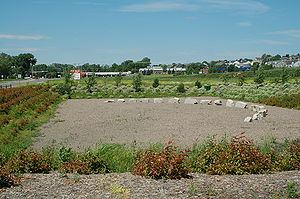 photo of an iron ehanced sand filter basin